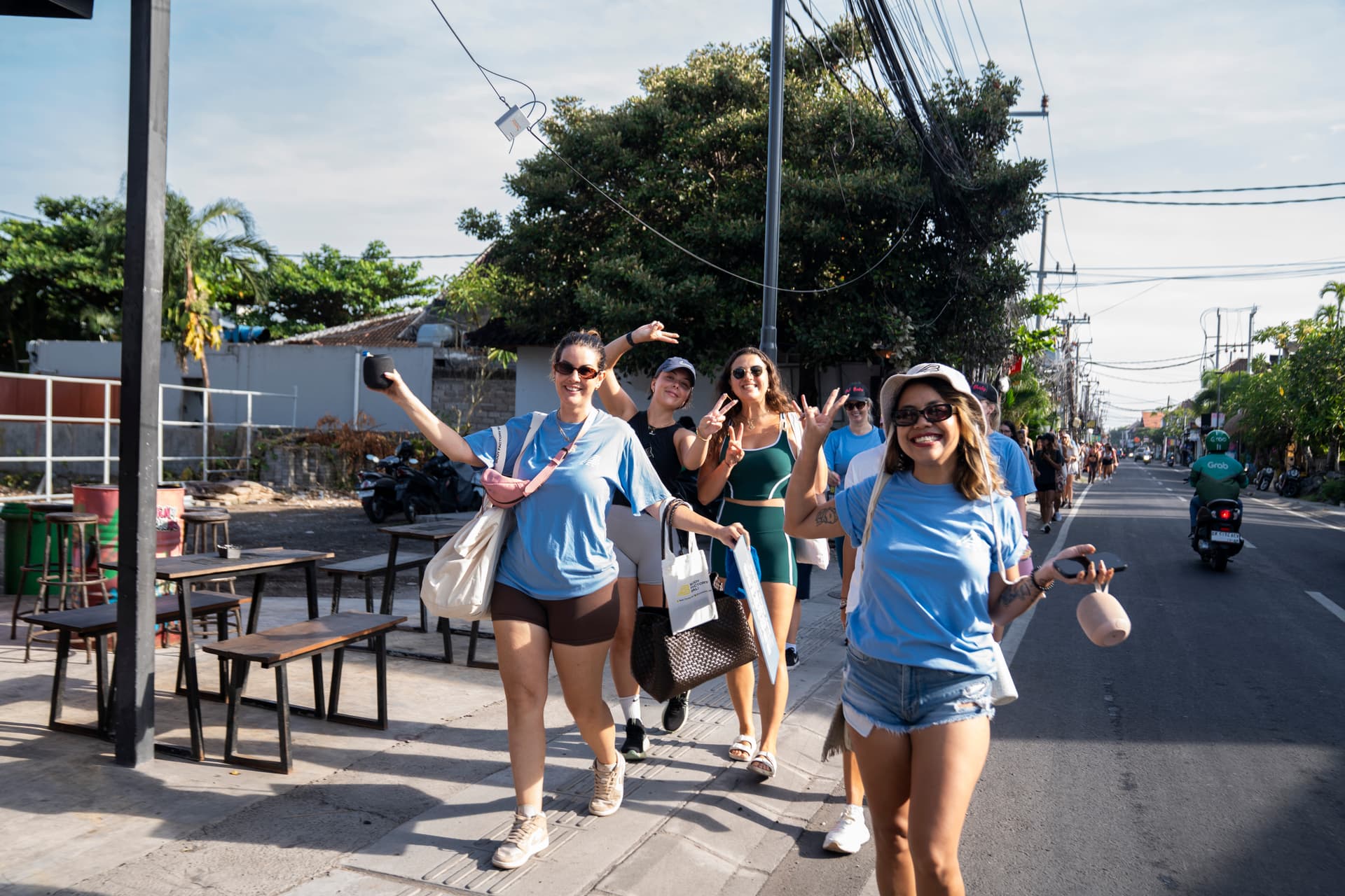 Hot Girl Walk event participants supporting Bali Pink Ribbon