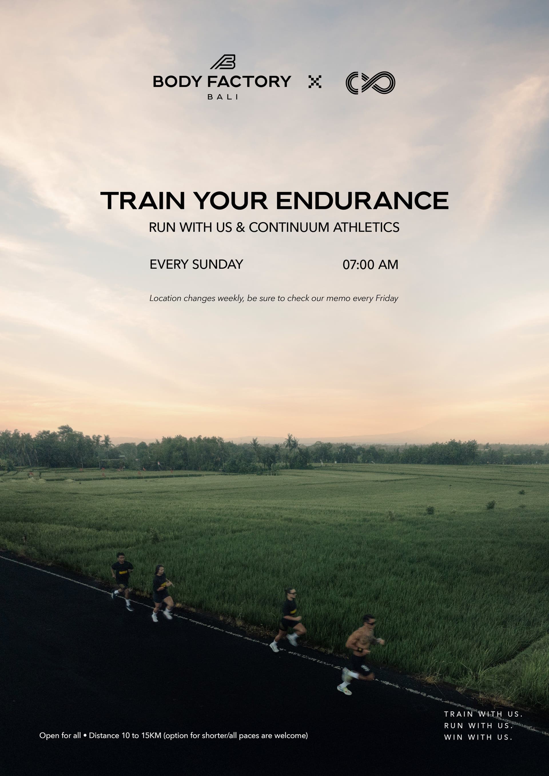 RUN WITH US / EVERY SUNDAY WITH CONTINUUM ATHLETICS