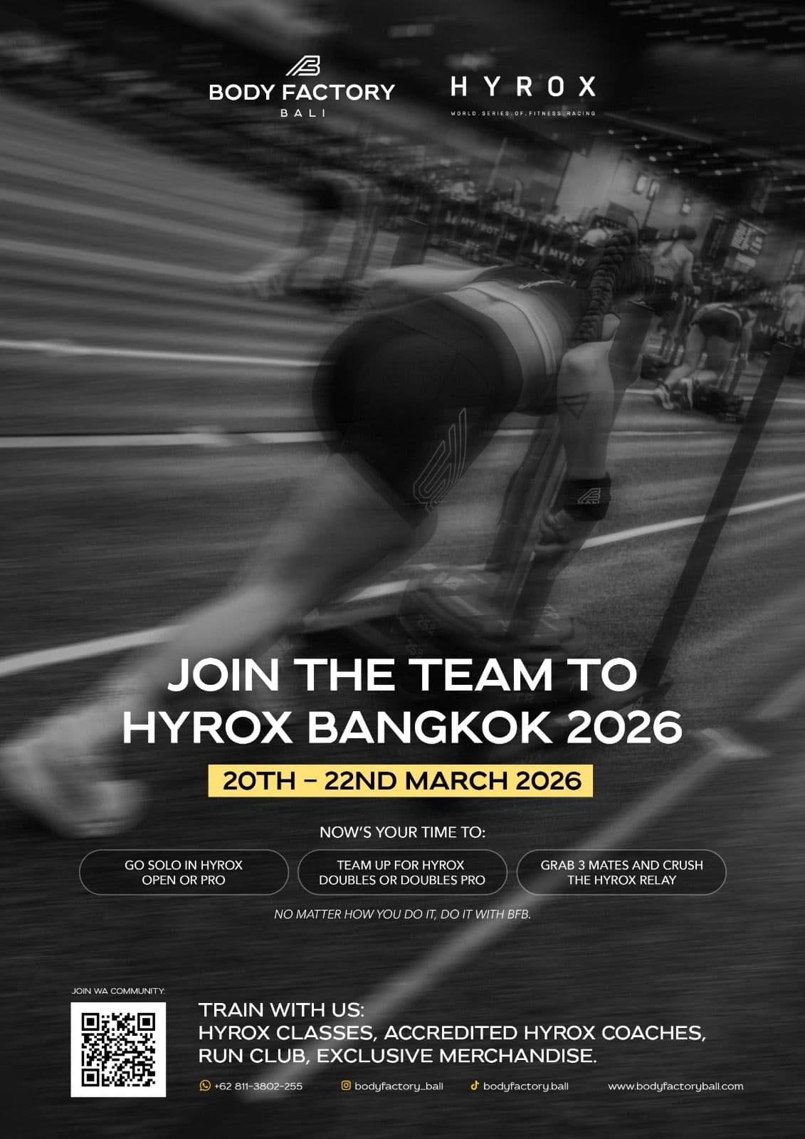 JOIN THE TEAM TO HYROX BANGKOK 2026